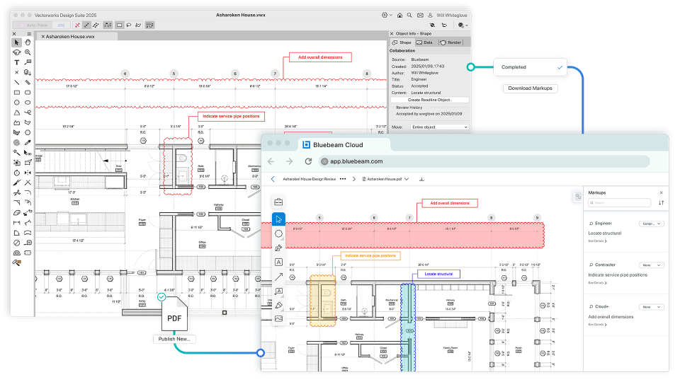 Bluebeam integration feature